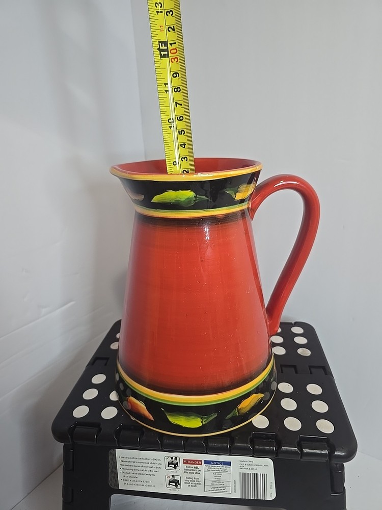 Clay Art Jalapeno Pitcher*READ DESCRIPTION *