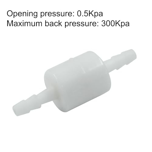 2 Pcs(4mm) Plastic Check Valve Barb Hose with One Way Inline Non-Return 5/32"