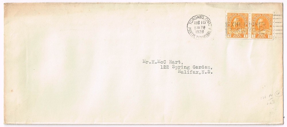 Canada - Scott #126 pair on cover