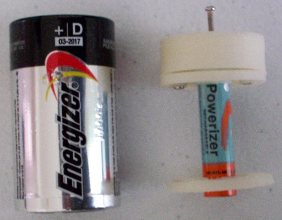 2pcs iSmartHome 3D Printed AAA to Size D Battery Adapters, Introductory Special