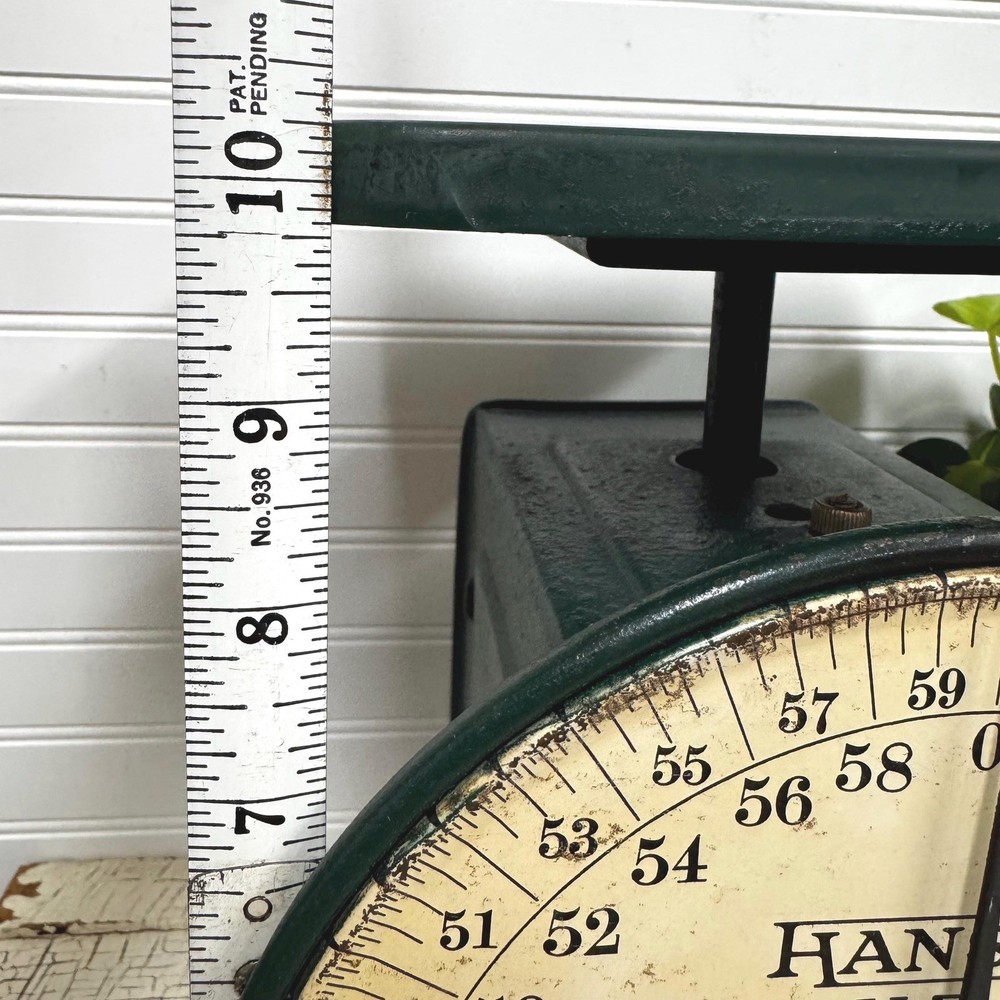 Vintage green large kitchen scale- Hanson 60 pound scale