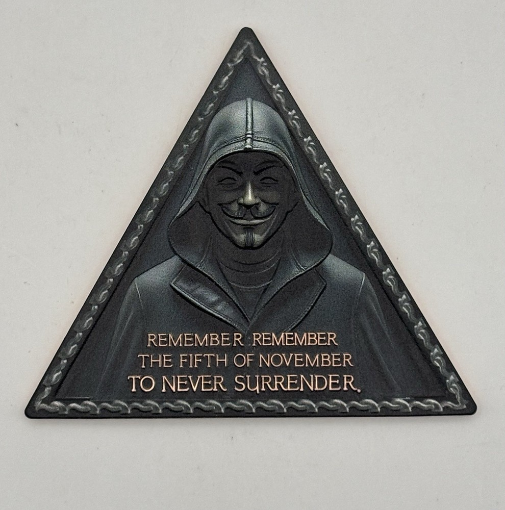 Copper Triangle Coin - Remember To Never Surrender .999 fine Copper