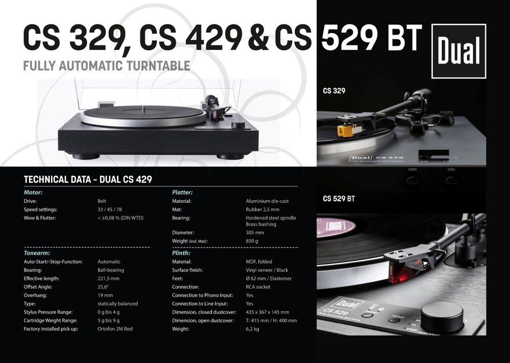 Dual CS 329 / CS 429 / CS 529BT Custom Designed Tonearm Alignment Protractor