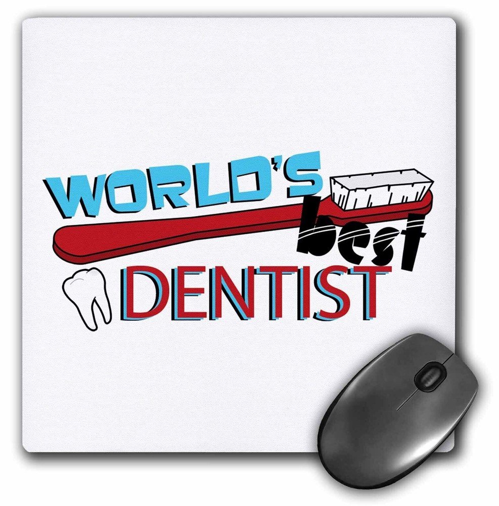 3dRose Worlds Best Dentist MousePad