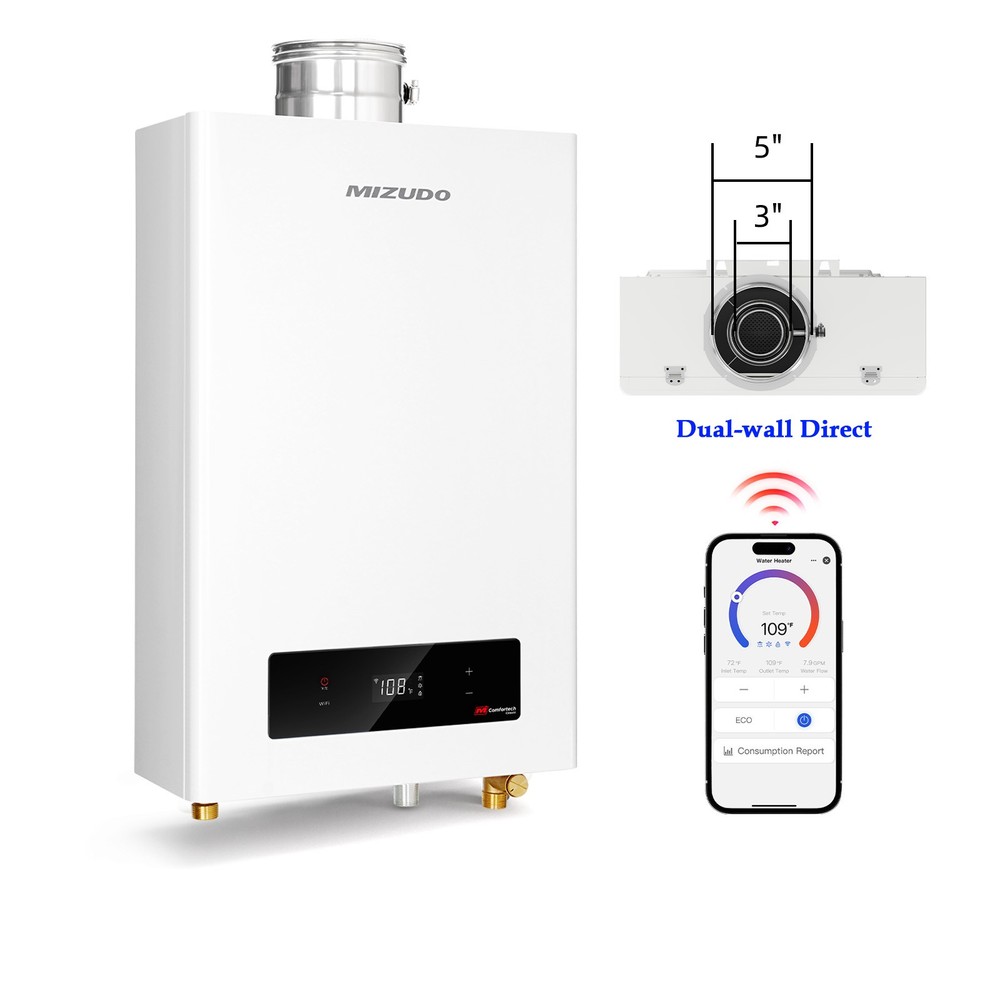 【90% NEW 】26L 7.9 GPM Tankless Water Heater Propane 180K BTU Dual-Wall Direct