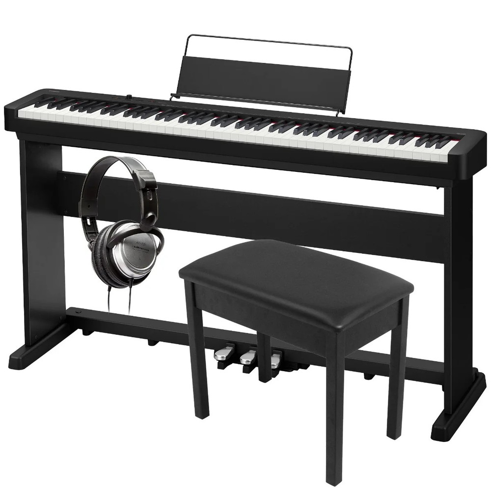 Casio CDP-S160 Compact Digital Piano - Black COMPLETE HOME BUNDLE