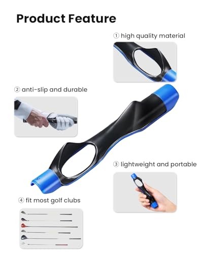 Golf Grip Trainer & Swing Correcting Arm Band, Golf Training Aid Combo-