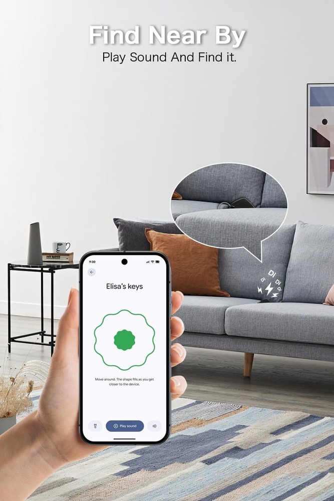 4-Pack Android Smart Tracker Tags Works with Google Find My Device 2026 Model