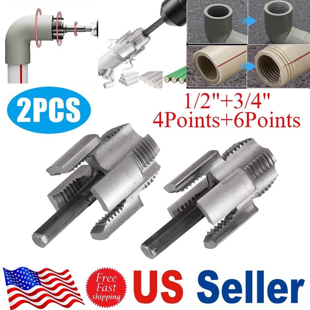 Integrated Internal, External Pipe Threading-Tool PVC Pipe Threader Cutting Kit