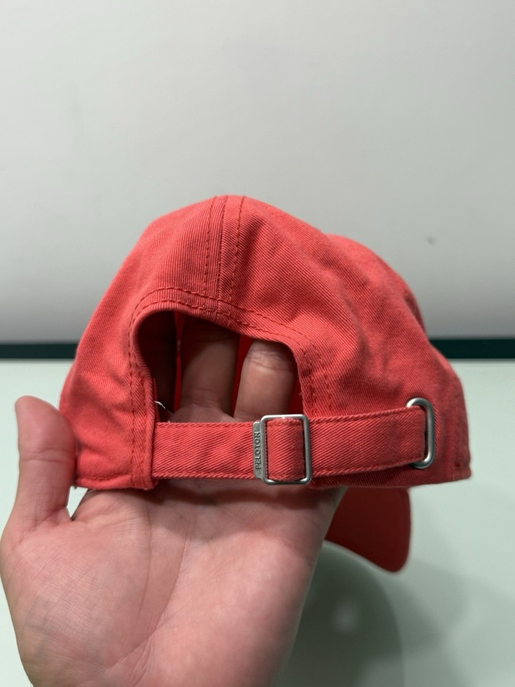 PELOTON Adjustable Strapback Hat Cap Embossed Logo CORAL