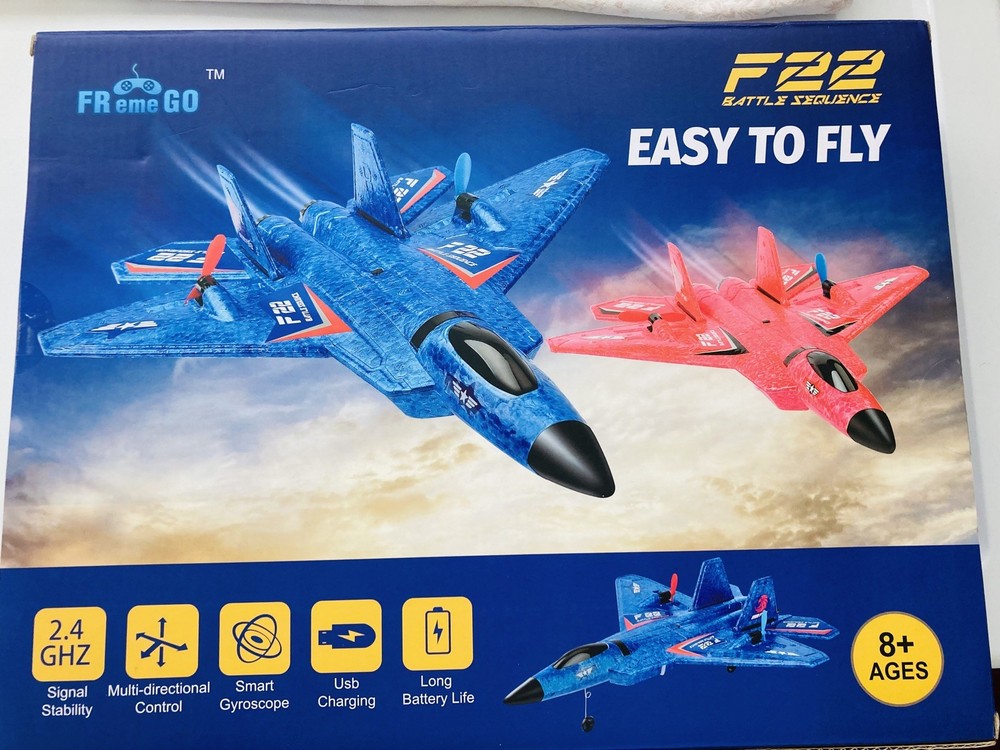 Remote Control Airplane Jet with Controller Blue