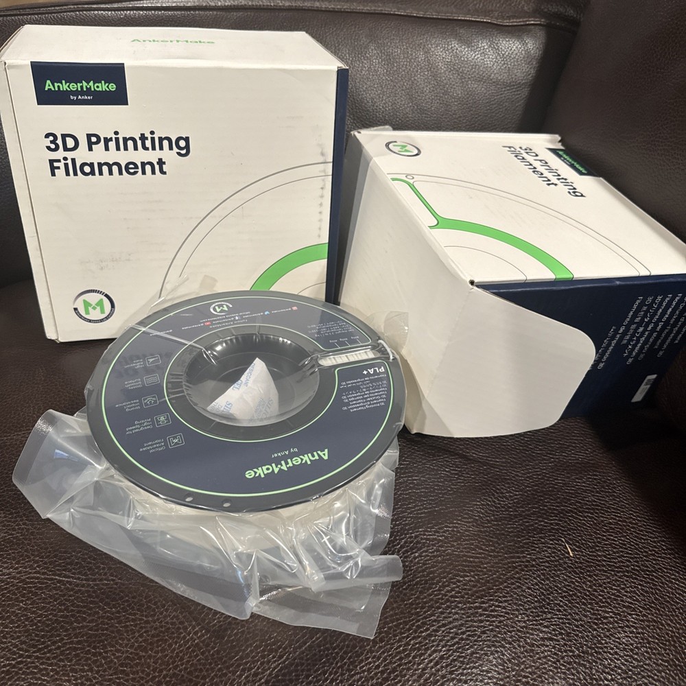 AnkerMake PLA+ 3D Printer Filament 2 Pack Red 1 White Printing Consumables