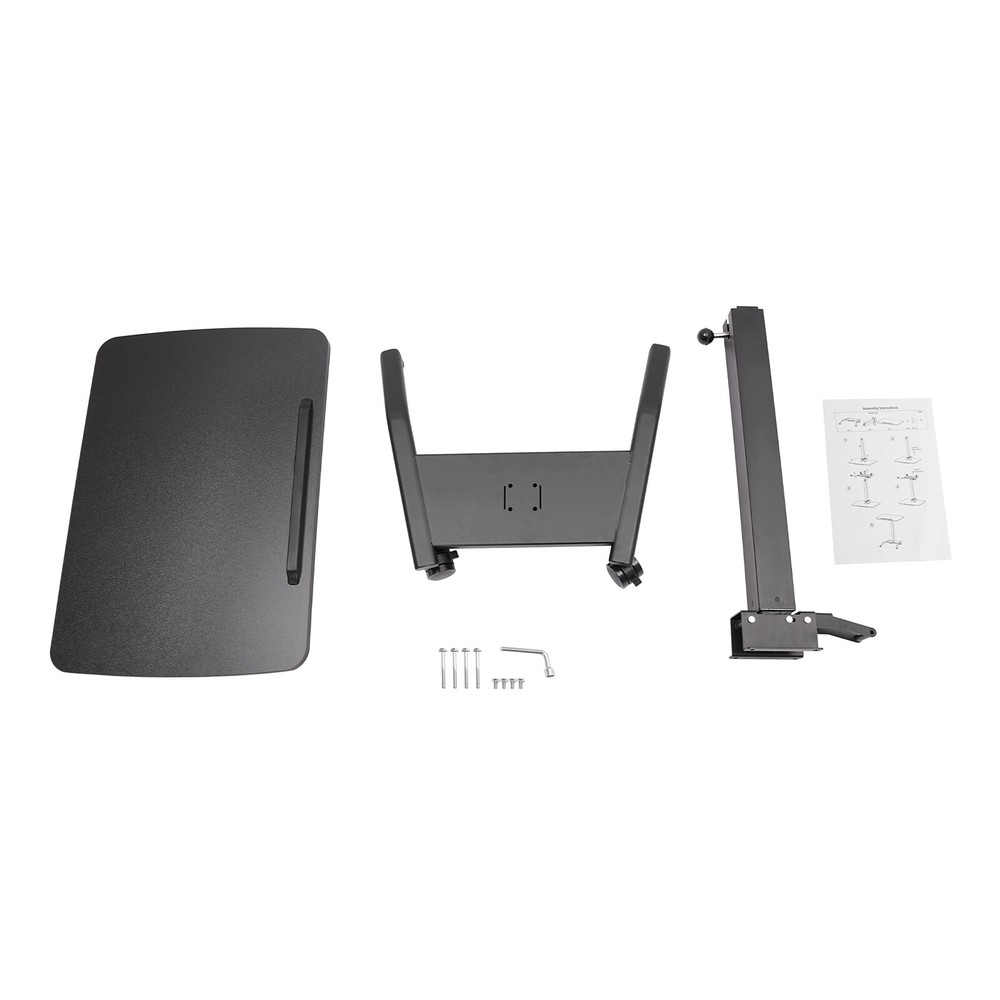 Adjustable 25.5?? Rolling Podium Desk Standing Lifting Computer Desk Black