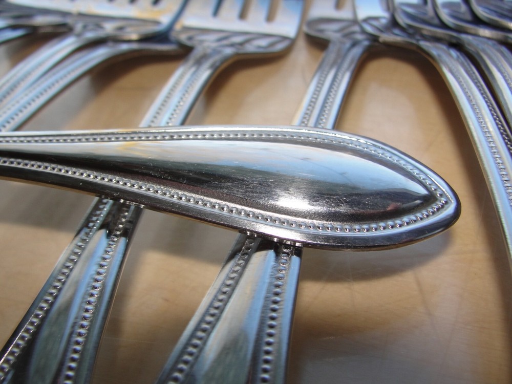 47 pcs. TOWLE Tuscan Bead Stainless Flatware Lot