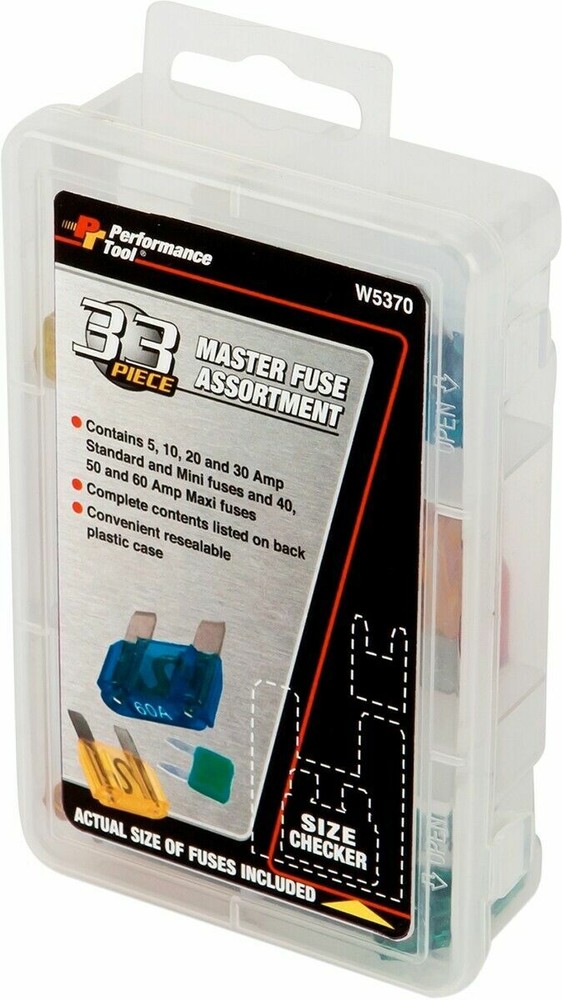 PERFORMANCE TOOL FUSE ASST MASTER 33PC W5370