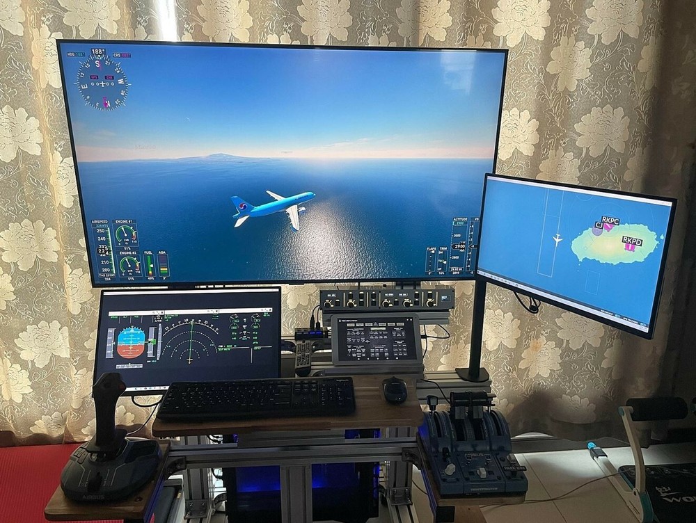 Xplane, MSFS2020 flight simulator general autopilot controller with OLED display