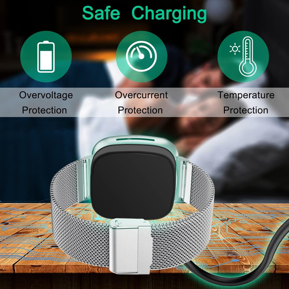 Wireless Charger For Fitbit Sense Versa 3 4 Watch USB Fast Charging Dock Cable