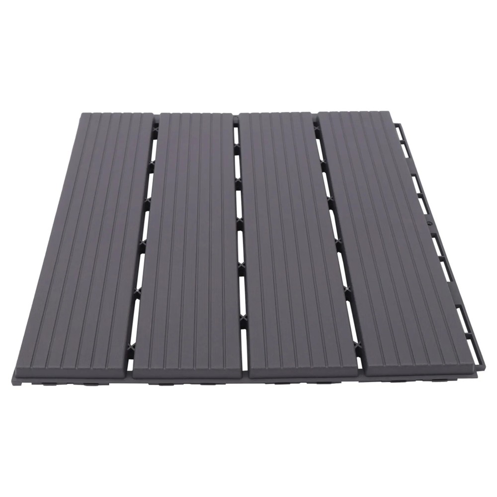 Interlocking 12"x12" Plastic Composite Patio Deck Tiles Easy DIY Installation