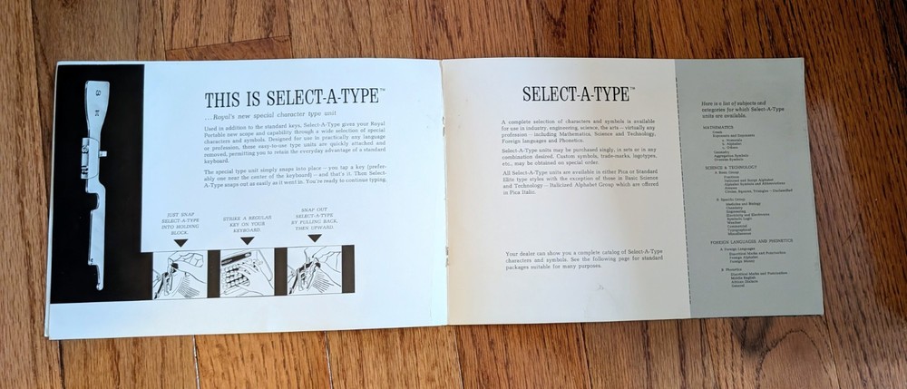 Your New Royal Custom Typewriter Booklet