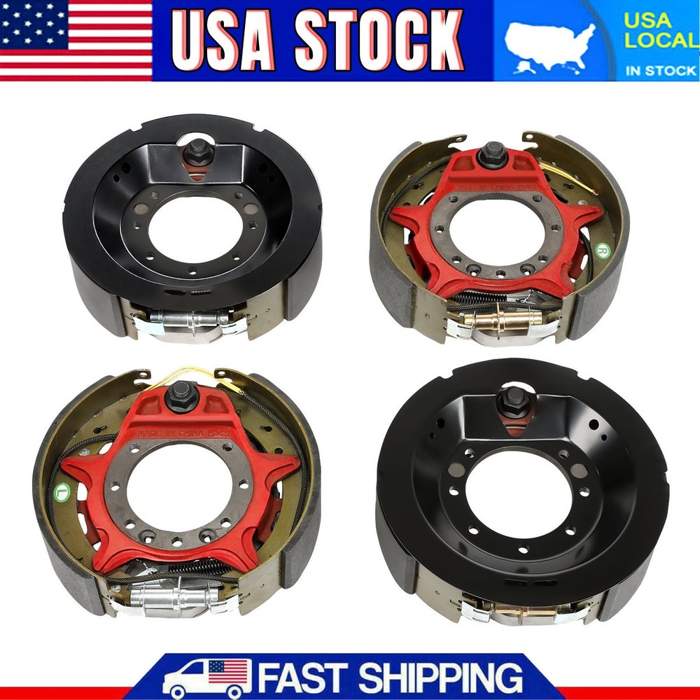 Four 12-1/4x3-3/8" 10K GD Electric Backing Plate 10000# Trailer Brake For Dexter