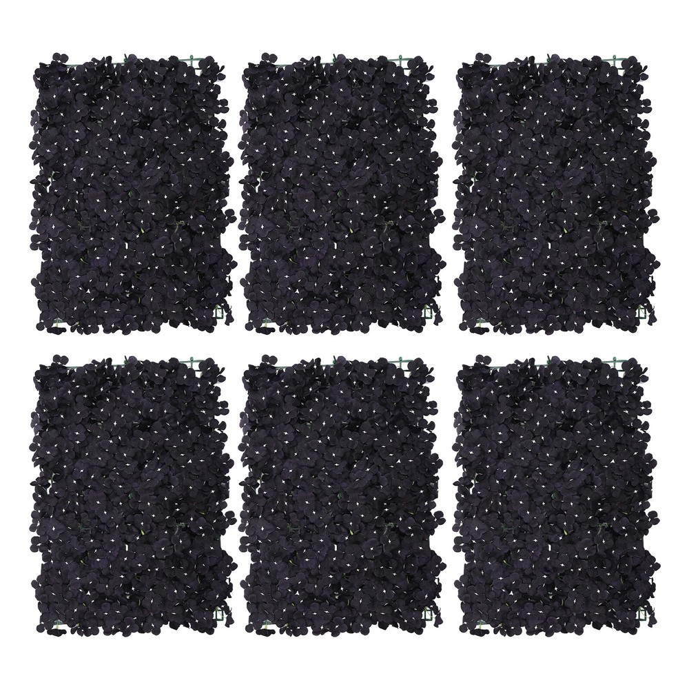 6*Artificial Flower Wall Panel Floral Wall Backdrop Wedding Venue Decor 23*15"