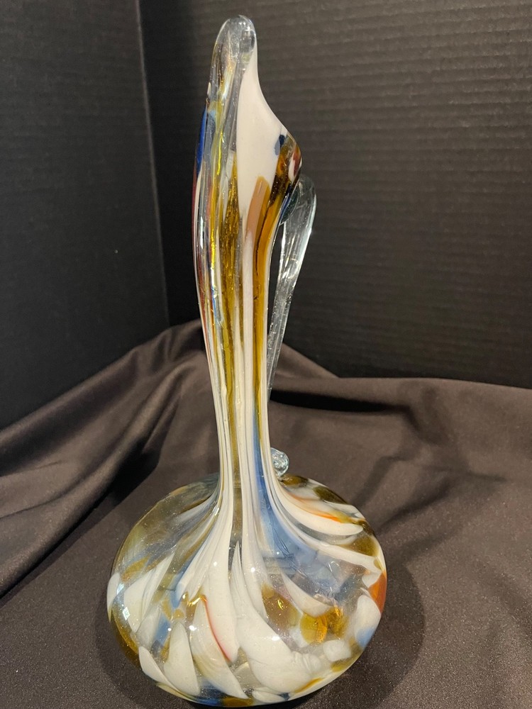 Hand Blown 13” Glass Pitcher Carafe