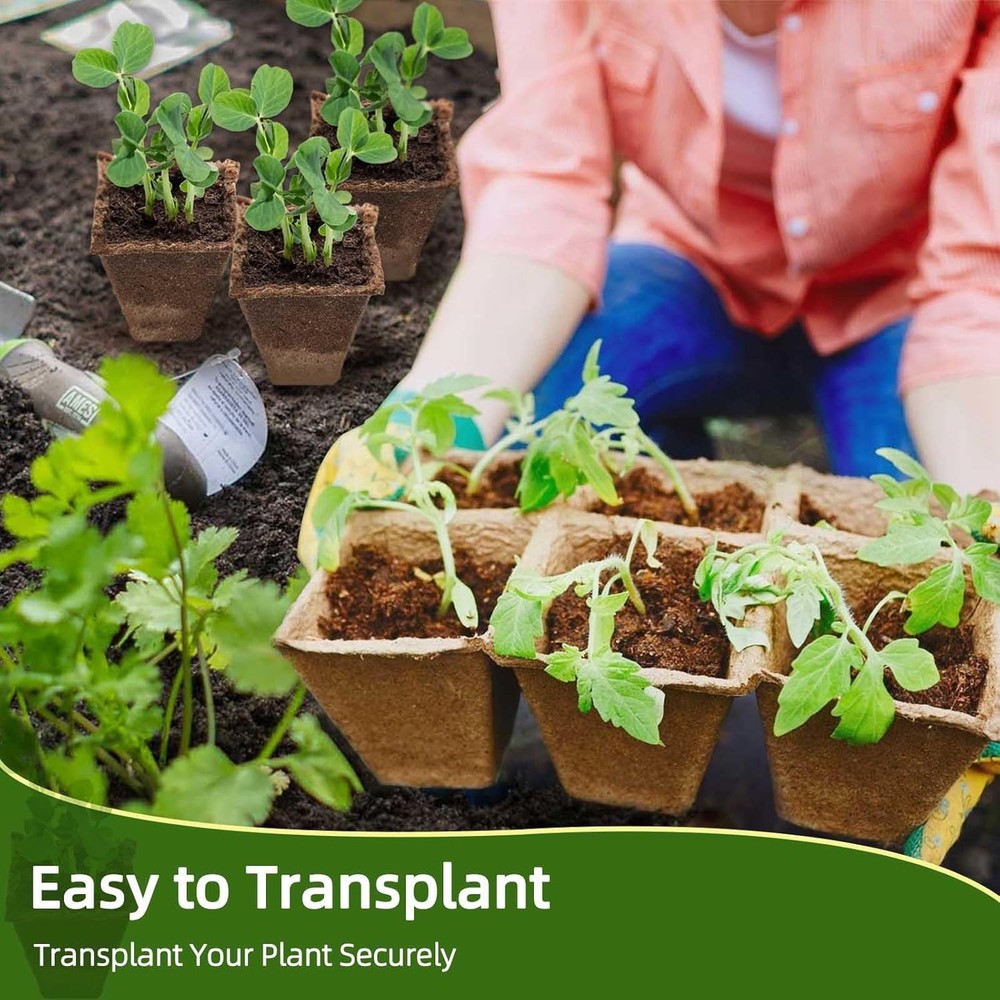 Seed Starter Tray,240 Cell Biodegradable Peat Pots Seed Starter Kit,Organic Germ