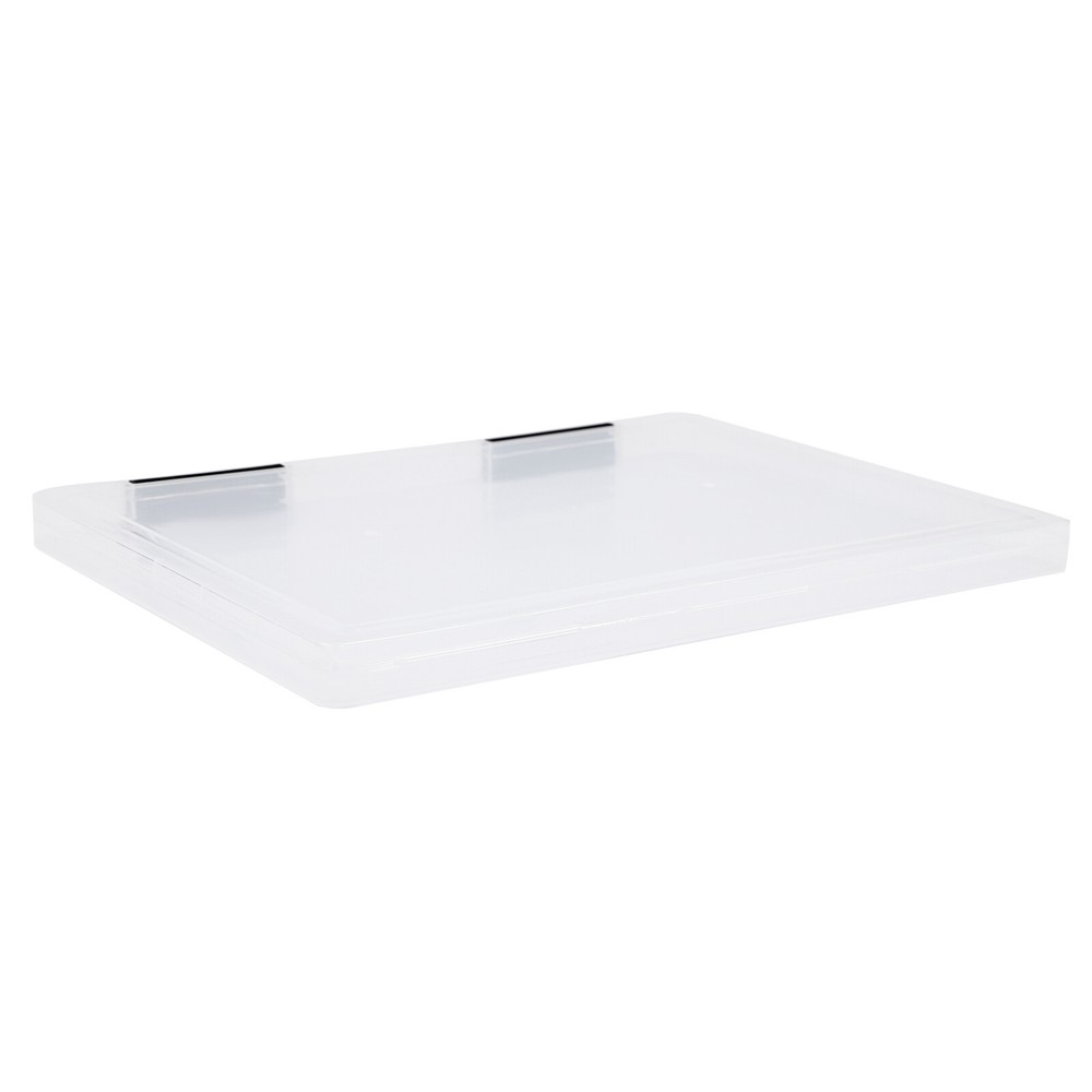 12Pcs Clear File Boxes Magazines Photos Holders Plastic Document Storage Cases
