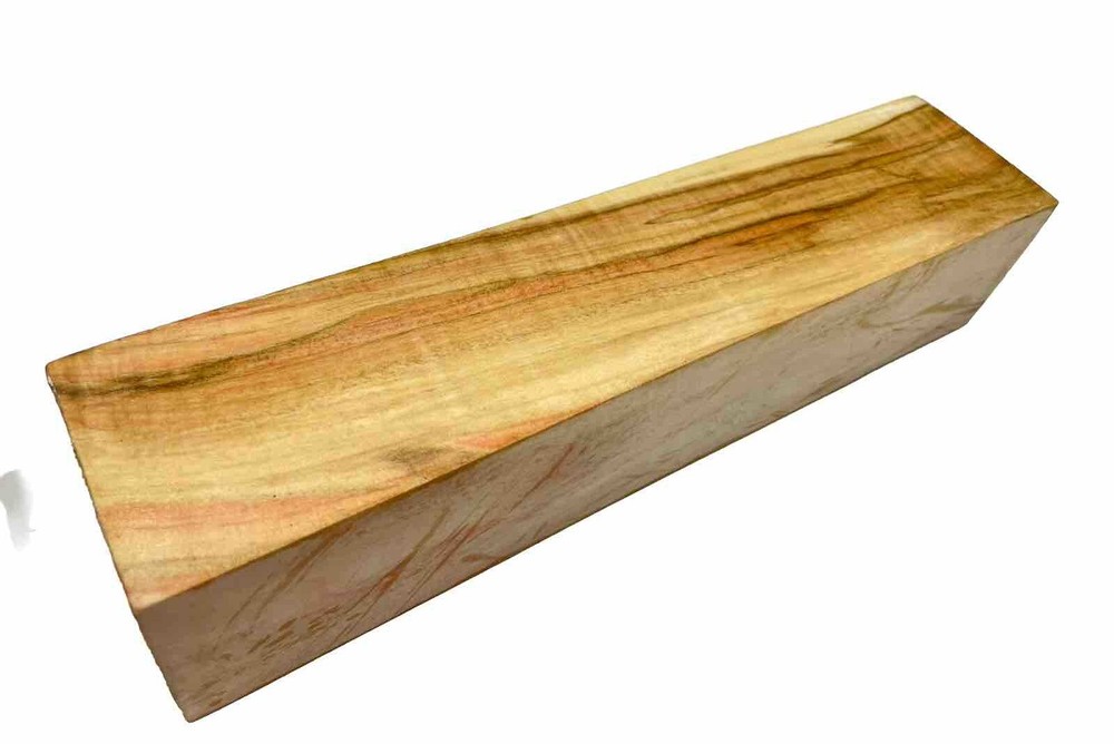 Figured Box Elder Craft blank 2" x 2" x 9-1/4” (c49) Light Flame