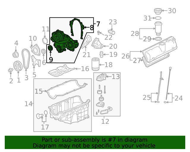 Genuine GM Front Engine Cover 19181094