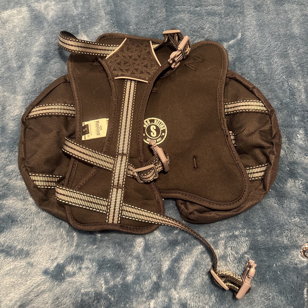 Dog Helios Small Black. Adjustable Harness Backpack