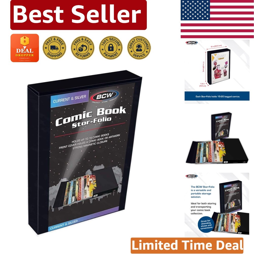 Magnetic Comic Book Travel Case – Slim Folio for Current & Silver Age Comics