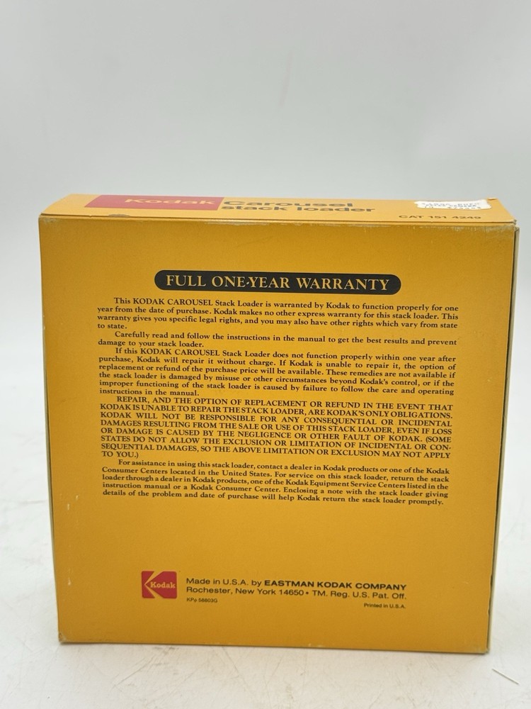Kodak Carousel Stack Loader #B40 with Box & Instructions