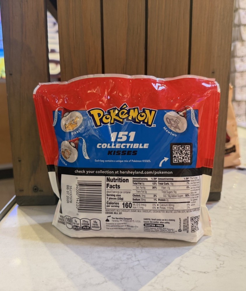 Hershey's Kisses - Pokemon Edition, Share Pack. FOUR PACK