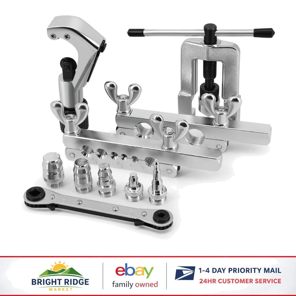 Professional Flaring Tool Kit with Self-Centering Yoke for Precise Adjustments