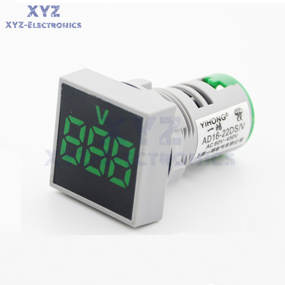 AC20-500V 22mm LED Light Panel Digital Voltage Volt Meter Display Voltmeter