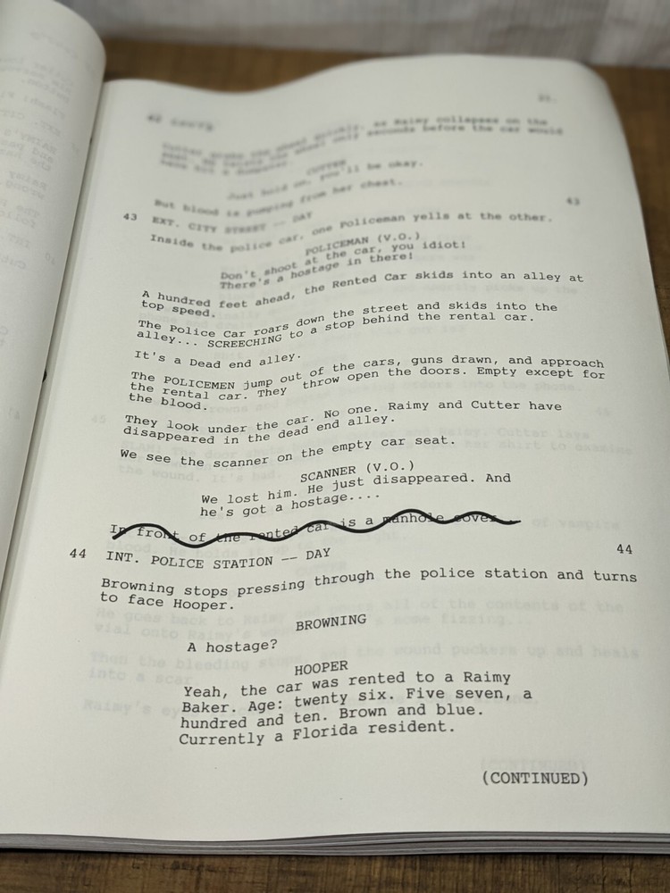 1996 Night Hunter Original Full Movie Script By William C. Martell