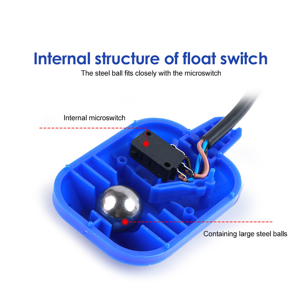 Float Switch Water Level Controller 16A with 1m 2m 3m 4m 5m Cable Sensor