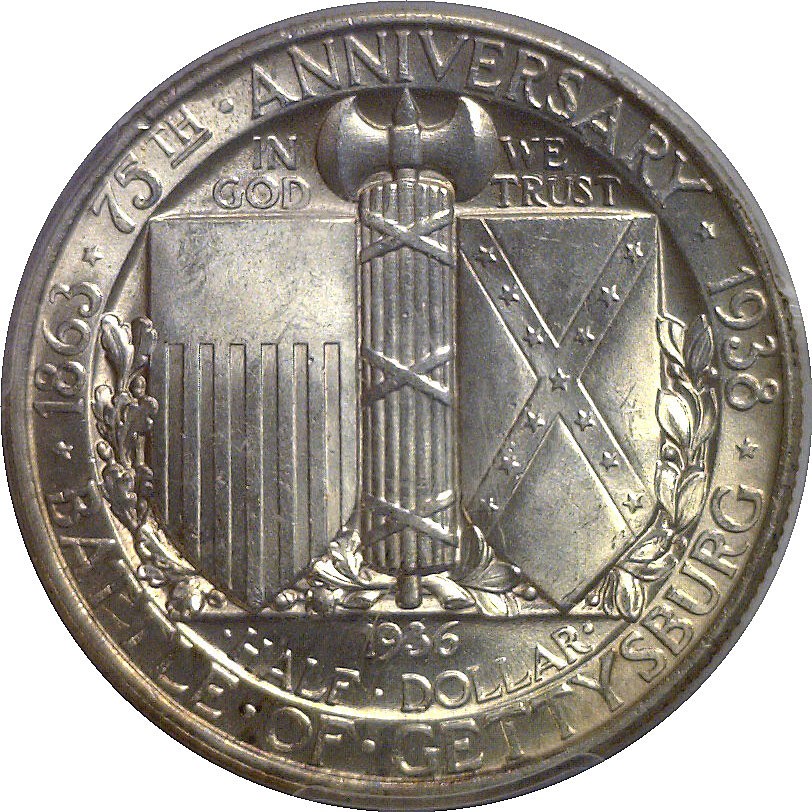 1936 Gettysburg Commemorative Half Dollar PCGS MS-65