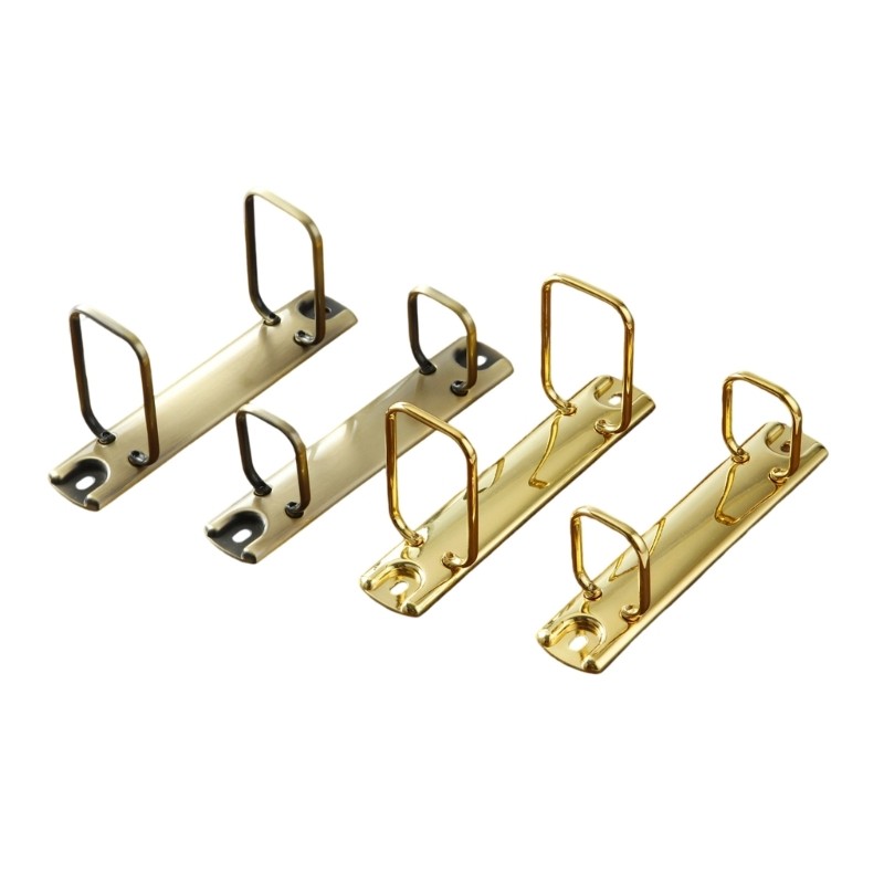 2Pcs Two Hole Metal Binding Rings Square Shape Binding Rings For Documents File