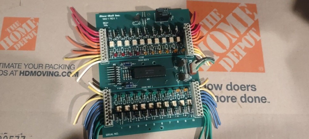 skee ball circus hi rise arcade light driver controller pcb working #30