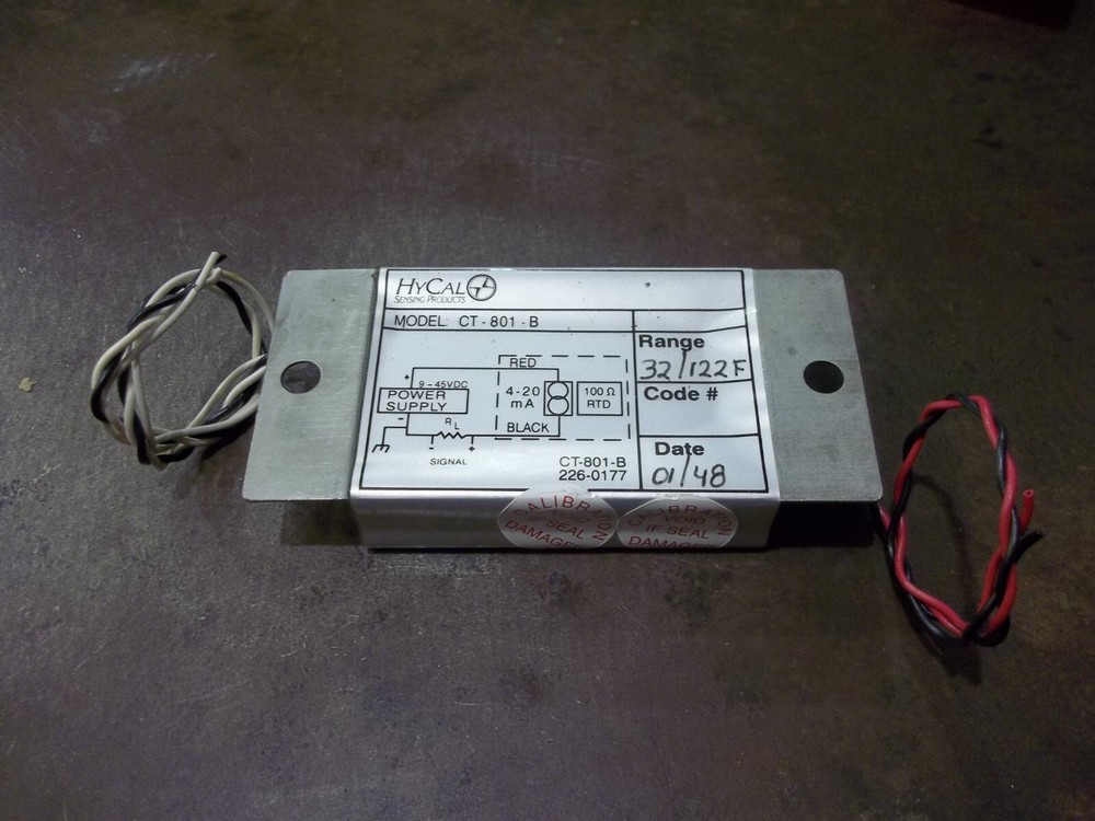 NIB HYCAL CT-801-B TRANSMITTER RANGE 32-122F (697)