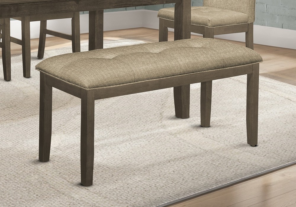 Bench, 44" Rectangular, Dining Room, Entryway, Kitchen, Hallway, Upholstered,
