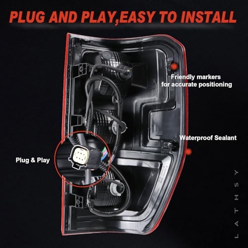 LED Tail Light w/Blind Spot Compatible With Left Driver Side With blind spots
