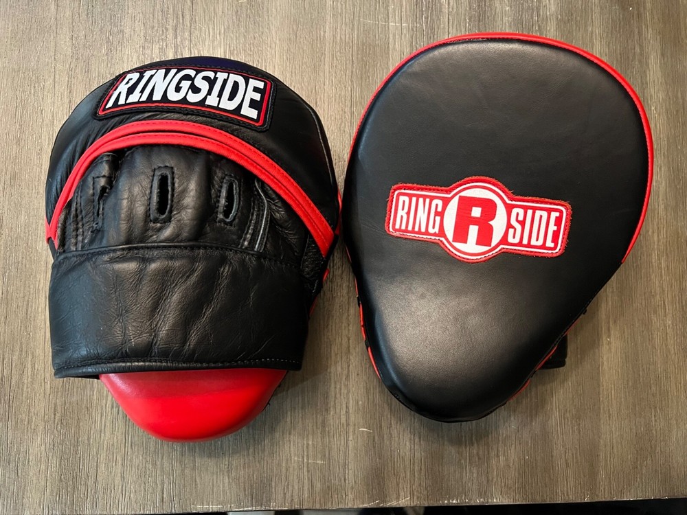 ringside boxing mitts red and black slightly used