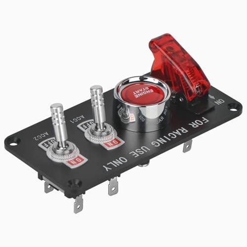 4-in-1 Ignition Switch Panel Includes Push-Button Start, Toggle Switch, and