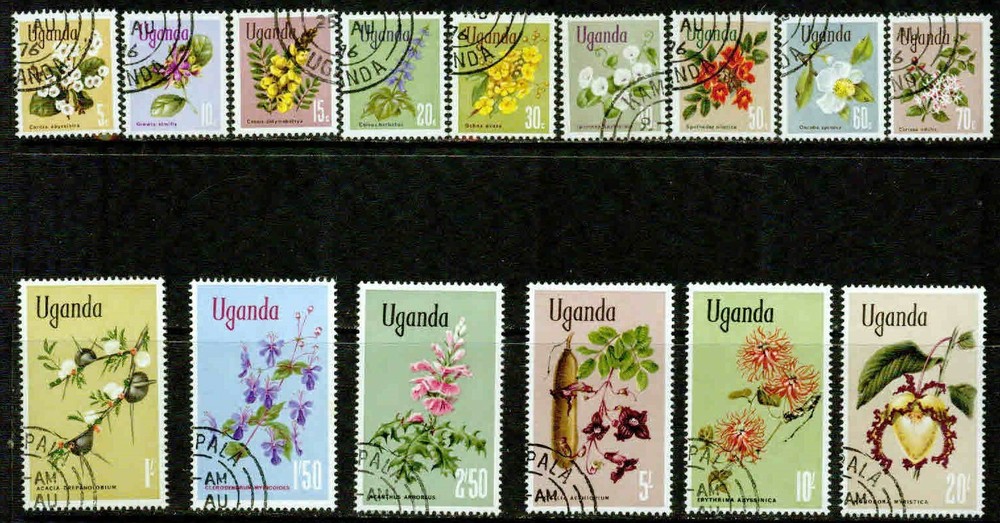 UGANDA– 1969 – FLOWERS- VF°