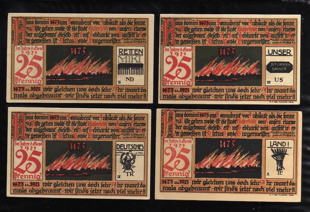 BITTERFELD - GERMANY NOTGELD - 10 x 25 PFENNIG