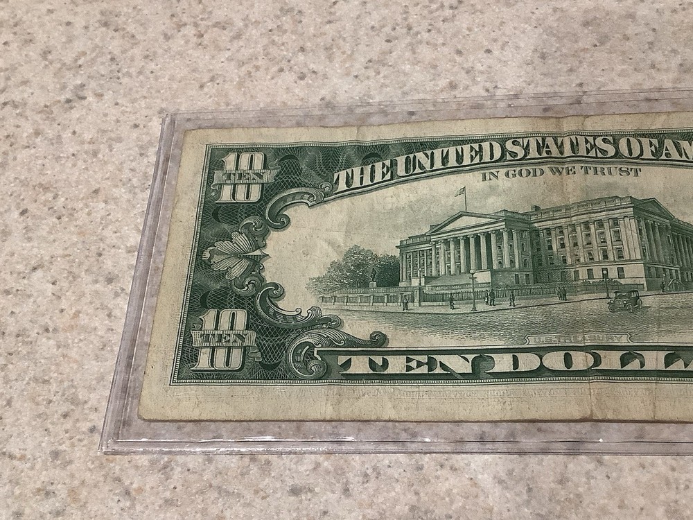 1969-A $10 FEDERAL RESERVE NOTE “MISALIGNED ERROR”