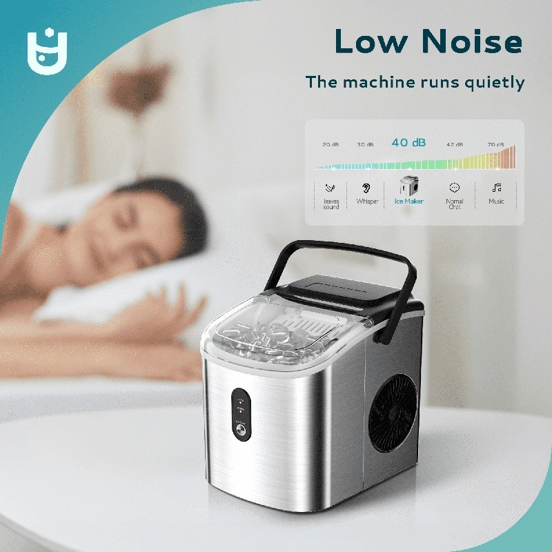 Portable Ice Maker 26lb Daily Fast Ice Production Self Cleaning Energy Efficient